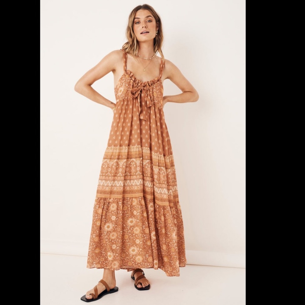 Spell Utopia Strappy Sundress Cinnamon Size Medium NWT